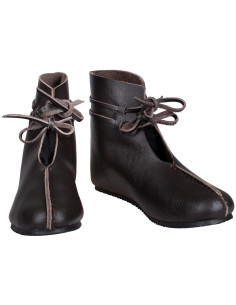 Botas medievais em couro modelo Einhard, cor marrom