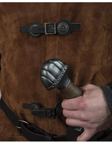 Tabardo medieval em pele de camurça...