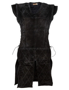 Armadura medieval de camurça modelo Brandon, cor preta