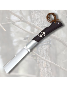 Faca Albainox com lâmina ponta cortada, preta (18 cm.)