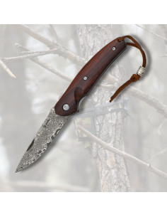 Faca Albainox lâmina damasco 70 camadas (17 cm.)