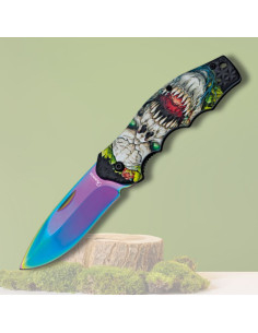 Navaja Albainox empunhadura Caveira 3D (19,8 cm.)