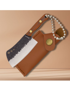 Canivete chaveiro com capa e lâmina acabamento antique