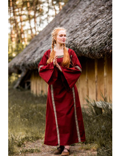 Vestido medieval mulher modelo Sophie, Red