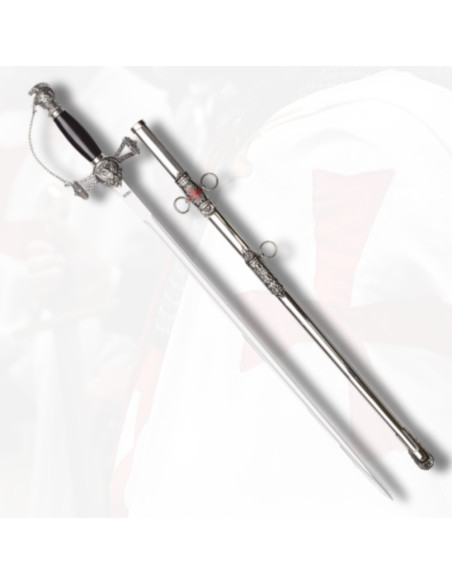 Espada templária decorativa com...