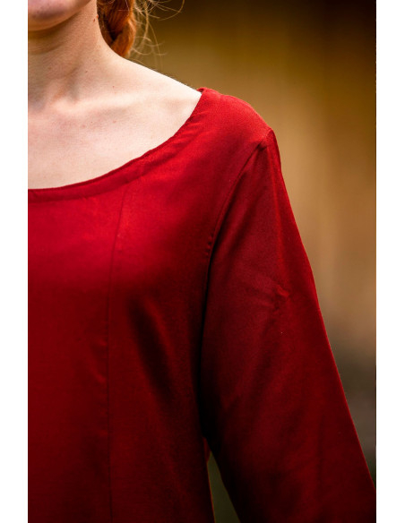 Túnica vermelha longa medieval...