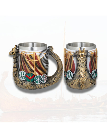Caneca medieval em resina modelo...
