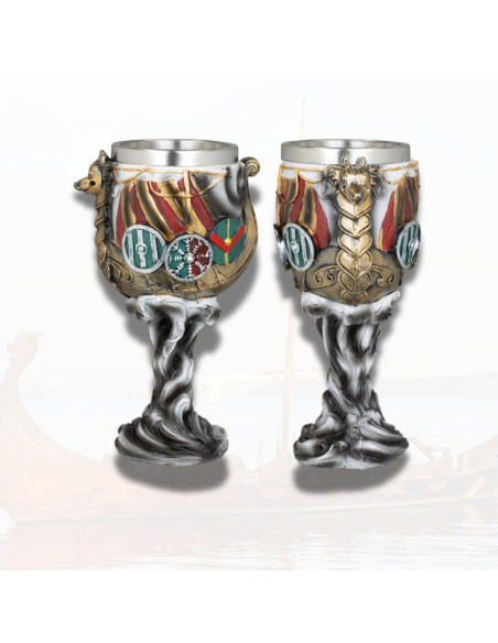 Copa medieval em resina modelo Barco...