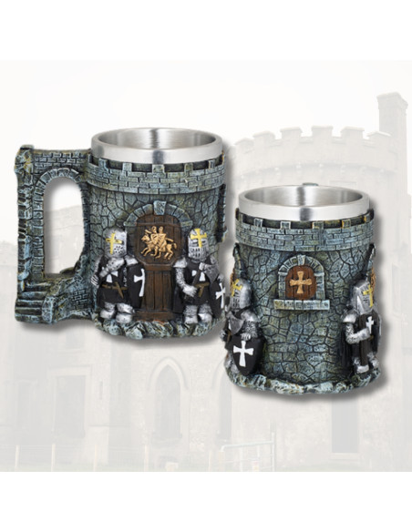 Caneca medieval em resina Castelo...
