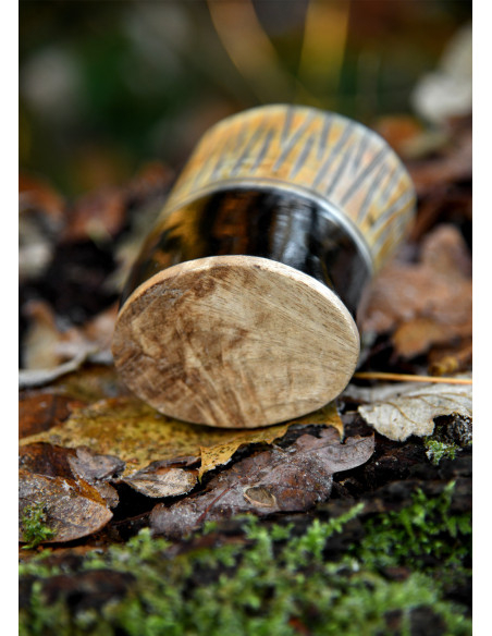 Copo medieval em chifre e madeira (11...