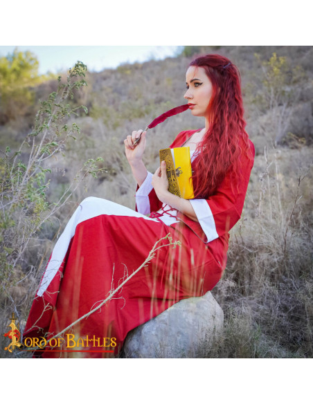 Vestido Princesa Medieval Algodão -...