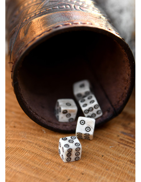 Dado Viking feito de osso, 1 unidade