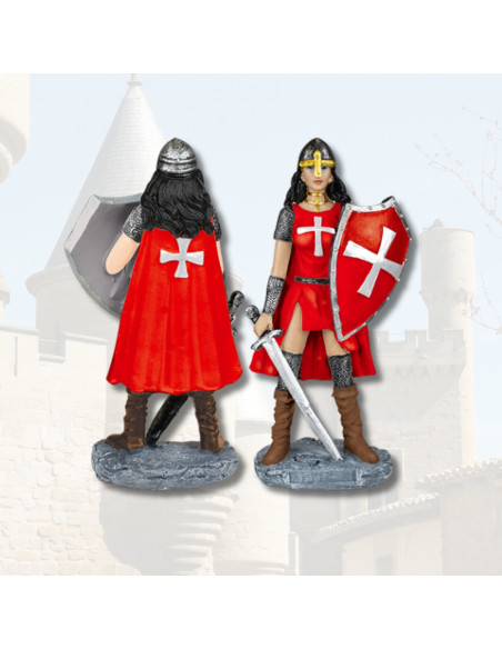 Figura medieval em resina modelo...