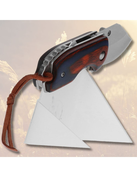 Faca bicolor pequena com cordão (11 cm.)