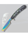 Navaja Albainox Barbera pente design Skull (22,2 cm.)