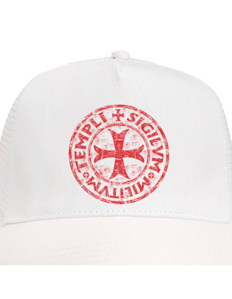 Boné branco trucker Cavaleiros...