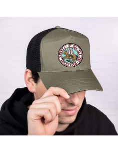 Boné verde trucker Cavaleiros Templários