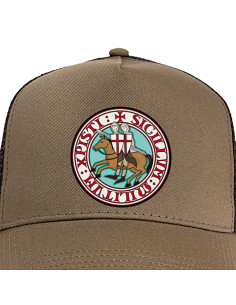 Boné verde trucker Cavaleiros Templários 2