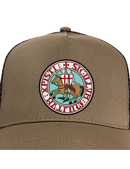 Boné verde trucker Cavaleiros Templários