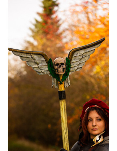 Estandarte de Batalha com caveira alada