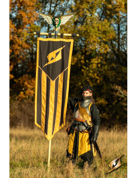 Estandarte de Batalha com caveira alada