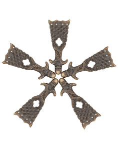 Pacote de 5 pontas para cinto medieval latão idade média