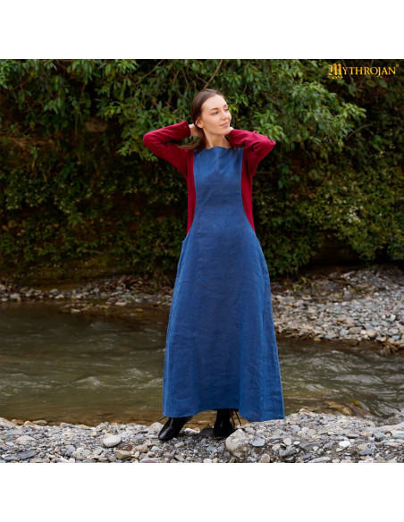 Sobretudo medieval em linho sem...