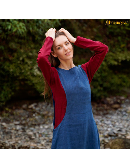 Sobretudo medieval em linho sem...