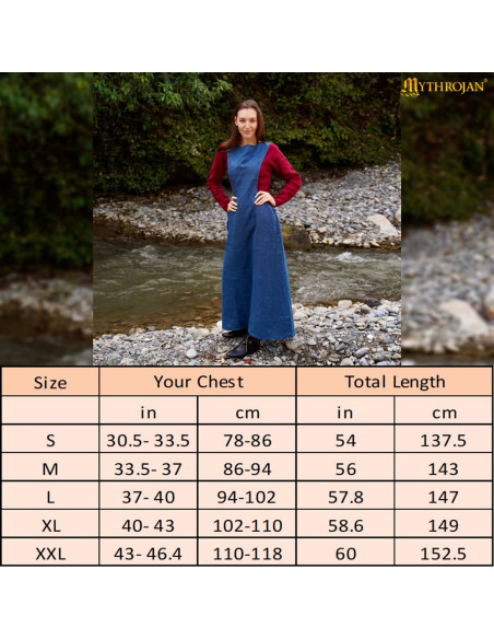 Sobretudo medieval em linho sem...