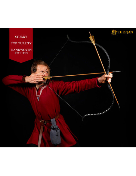 Bolsa de mendigo medieval com cordão,...