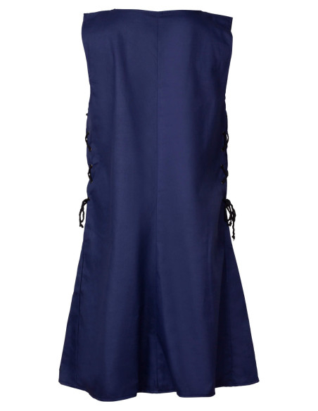 Tabardo medieval Wigand em lona azul