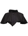 Capuz medieval com ombreiras, preto