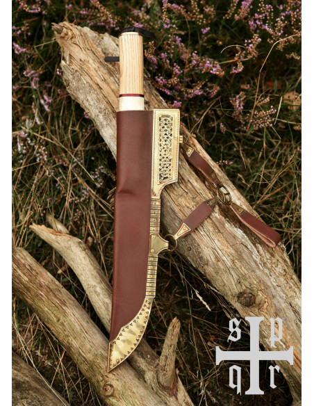 Faca Sax Vikinga em aço Damasco