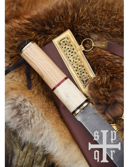 Faca Sax Vikinga em aço Damasco