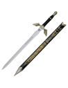 Espada ornamental Dark Link de Zelda preta, lâmina de bambu