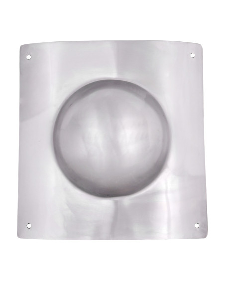 Umbo escudo romano prateado em aço