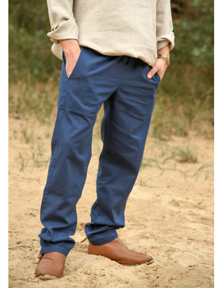 Calça medieval Hagen em azul