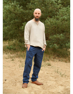 Calça medieval Hagen em azul 2