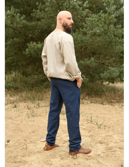 Calça medieval Hagen em azul
