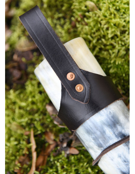 Tahalí porta chifres grandes, marrom