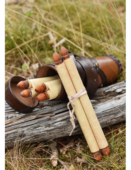 Capsa Romana porta-pergaminhos em couro