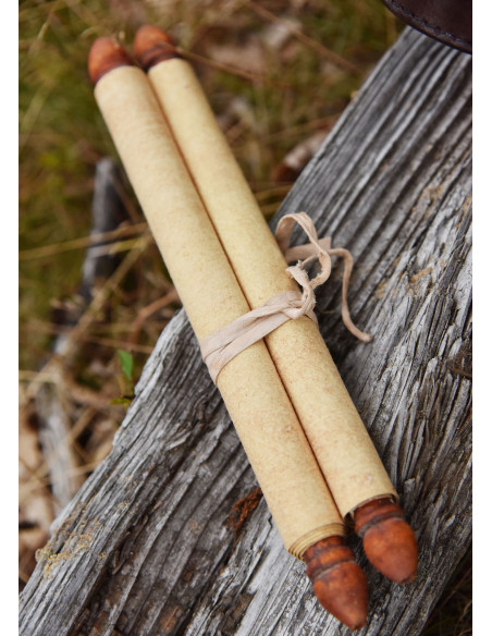 Capsa Romana porta-pergaminhos em couro