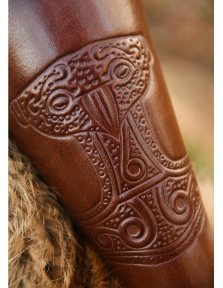 Pulseiras martelo de Thor em marrom