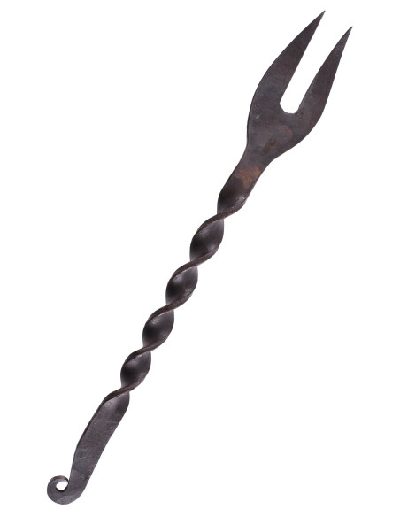 Garfo medieval forjado à mão (41 cm.)