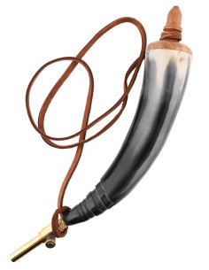 Pólvora de chifre com tampa de latão (25 cm. aprox.) 2