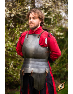 Cota de malha medieval em aço modelo Landsknecht,...