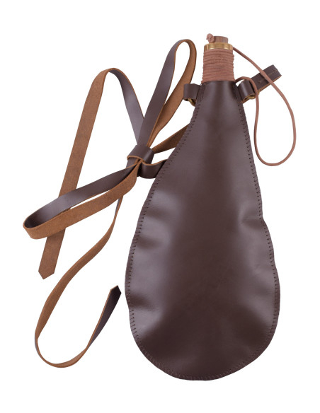 Garrafão medieval de água de couro...