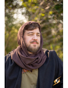 Capuz com xale em gasa, modelo Ezio 2