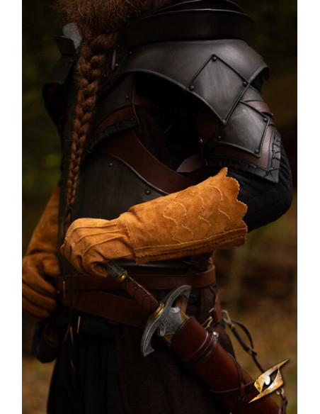 Luvas medievais de escamas em...