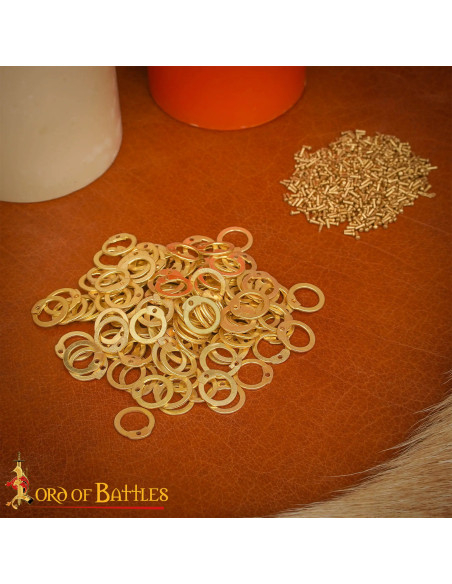 Bolsa de cota de malha em latão com...